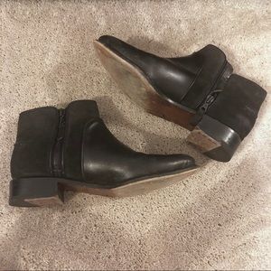rag & bone leather and suede booties